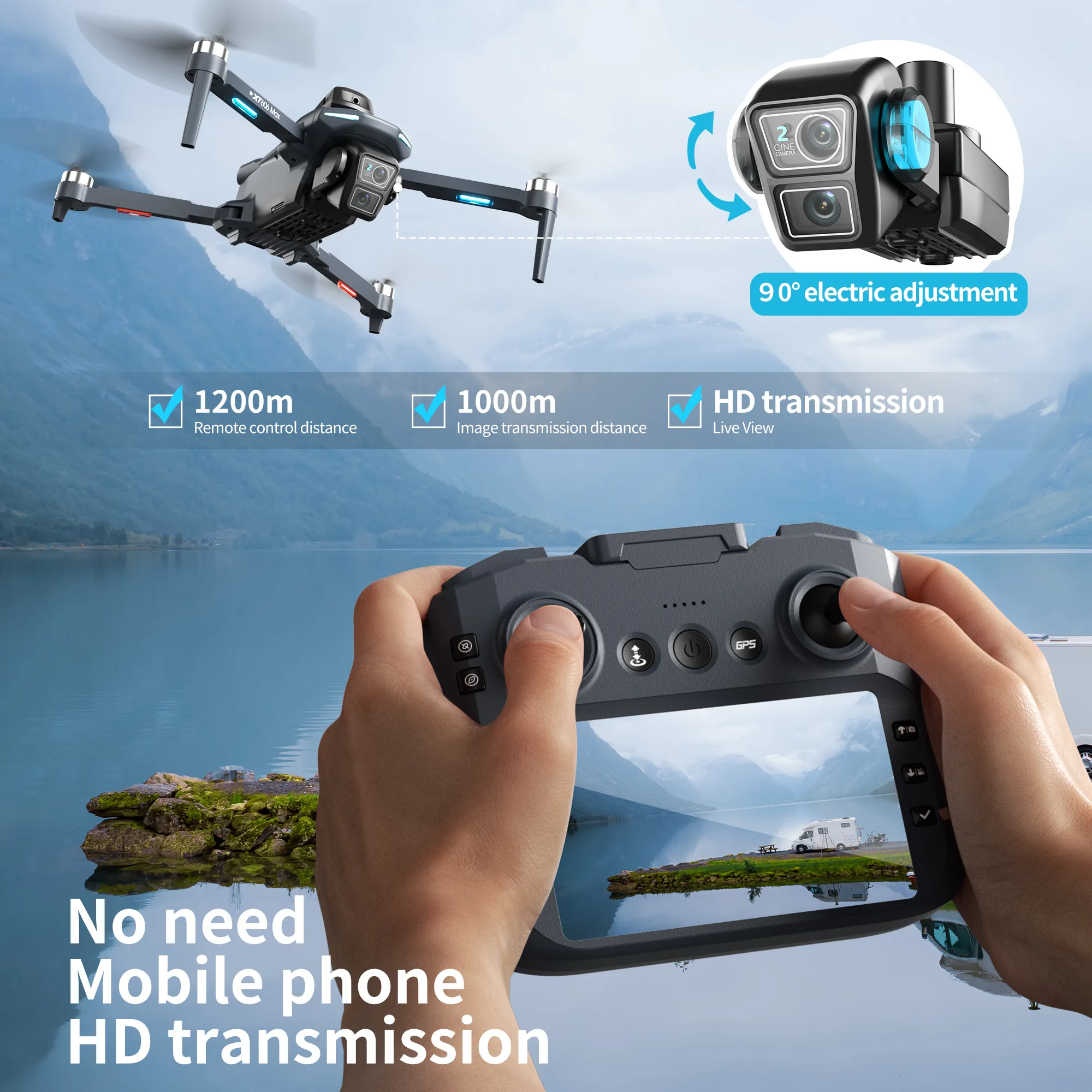 Original XT606 Drone Professio - đánh giá và giá Drone Mapping